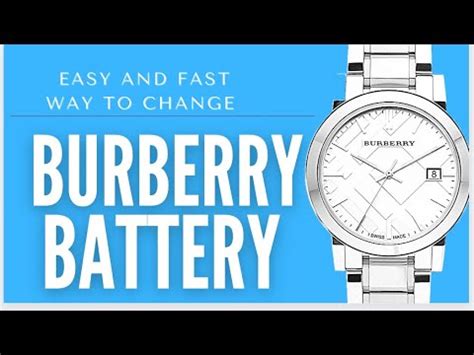 burberry bu1360 battery|How to change a battery on a Burberry watch .